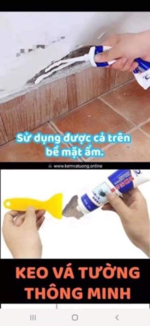 Keo vá tường thông minh chống thấm chống ẩm mốc tường, hàng chính hãng
