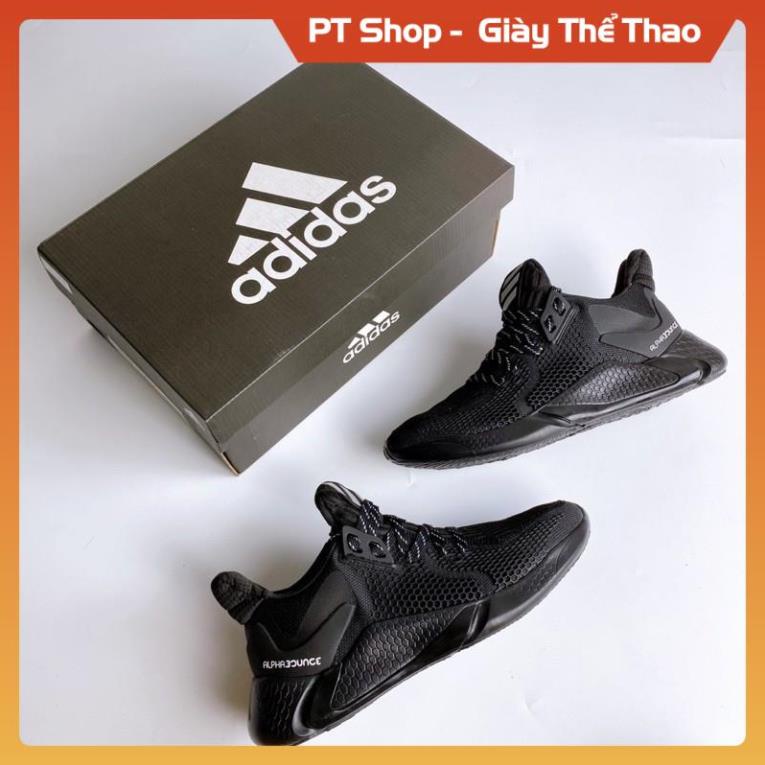 [FreeShip+Giá Hủy Diệt] Giầy Alphabounce xịn sò Full phụ kiện, Giày Sneaker Alphabounce 2020 đen Full , Hót trend