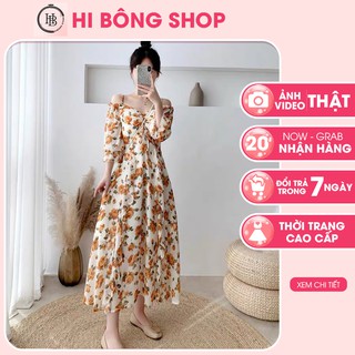 ODER đầm hoa nhúng ngực hai dây