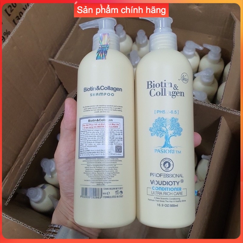 [1000mlx2] BỘ DẦU GỘI XẢ BIOTIN COLLAGEN PASIORI NEW SIÊU MỀM MƯỢT CHO TÓC KHÔ (màu trắng) Ý (Cặp) [Chính hãng]