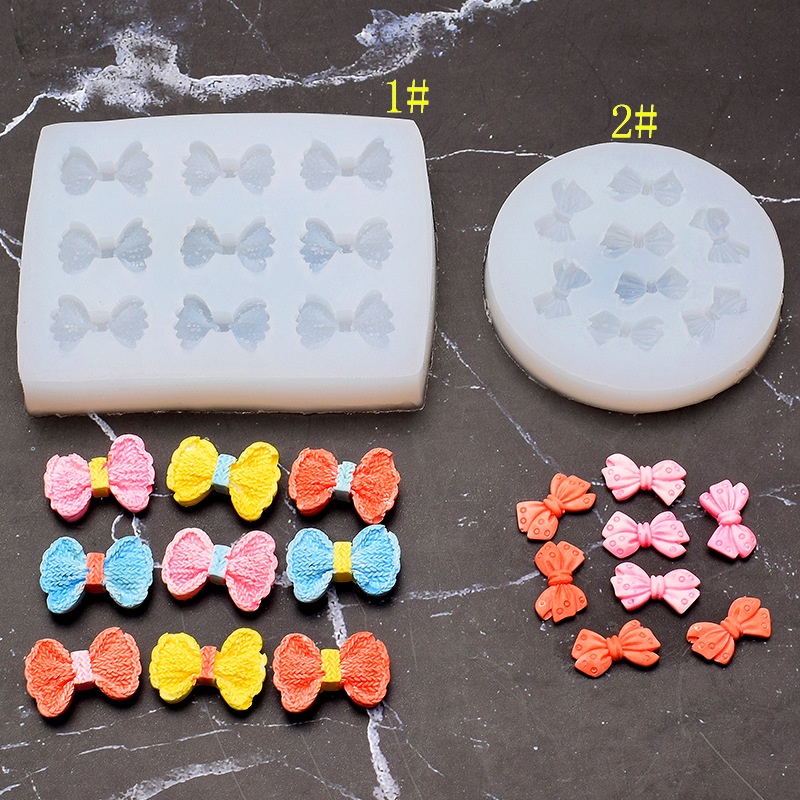 Khuôn Silicone Nhấn Bánh Hình Nơ Trang Trí