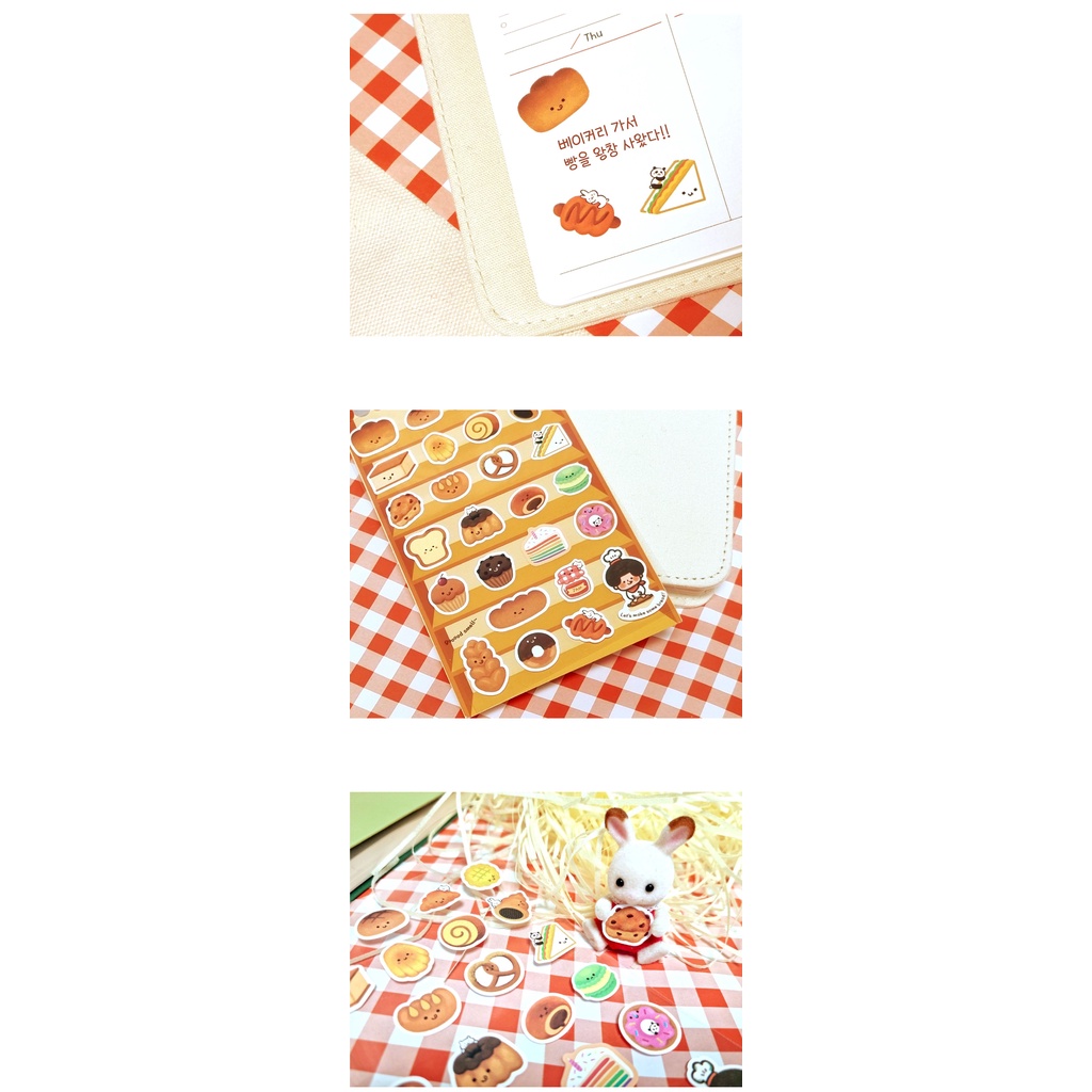 Sticker Giấy In Chữ Bonto Kim's Dễ Thương Dán Trang Trí Sổ Tay/Nhật Ký Diy