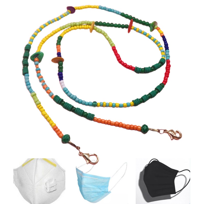Dây Đeo Giá Đỡ Mắt Kính Xỏ Hạt Nhiều Màu Sắc Dùng Trang Trí