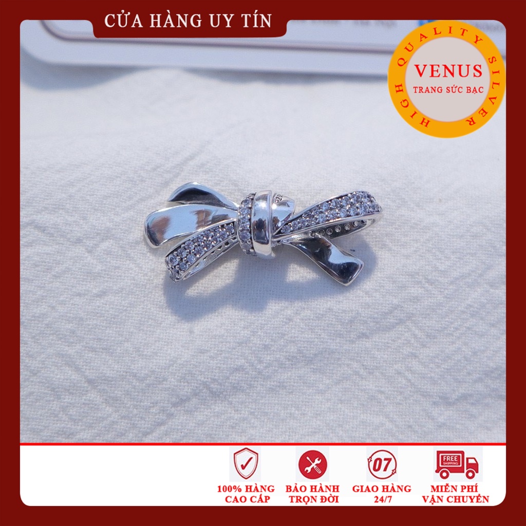 [Charm bạc 925 cao cấp] Charm bạc chiếc nơ- Mã sản phẩm VENUSN