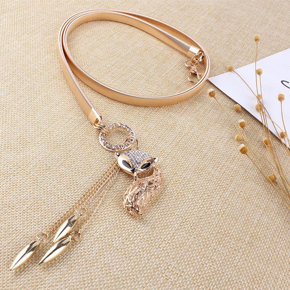 Dây Thắt Lưng Mỏng Bằng Kim Loại Đính Đá Zircon Phong Cách Hàn Quốc Sang Trọng Thời Trang Cho Nữ