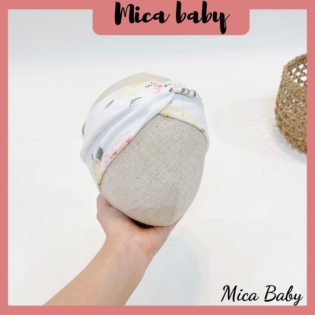 Băng đô mềm mại thoáng khí bản xoắn buộc cuộn dễ thương cho bé Mica baby BD03