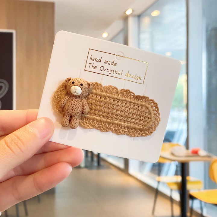 Kẹp tóc nữ cute gấu phong cách Hàn Quốc dễ thương MEOW STORE KT03