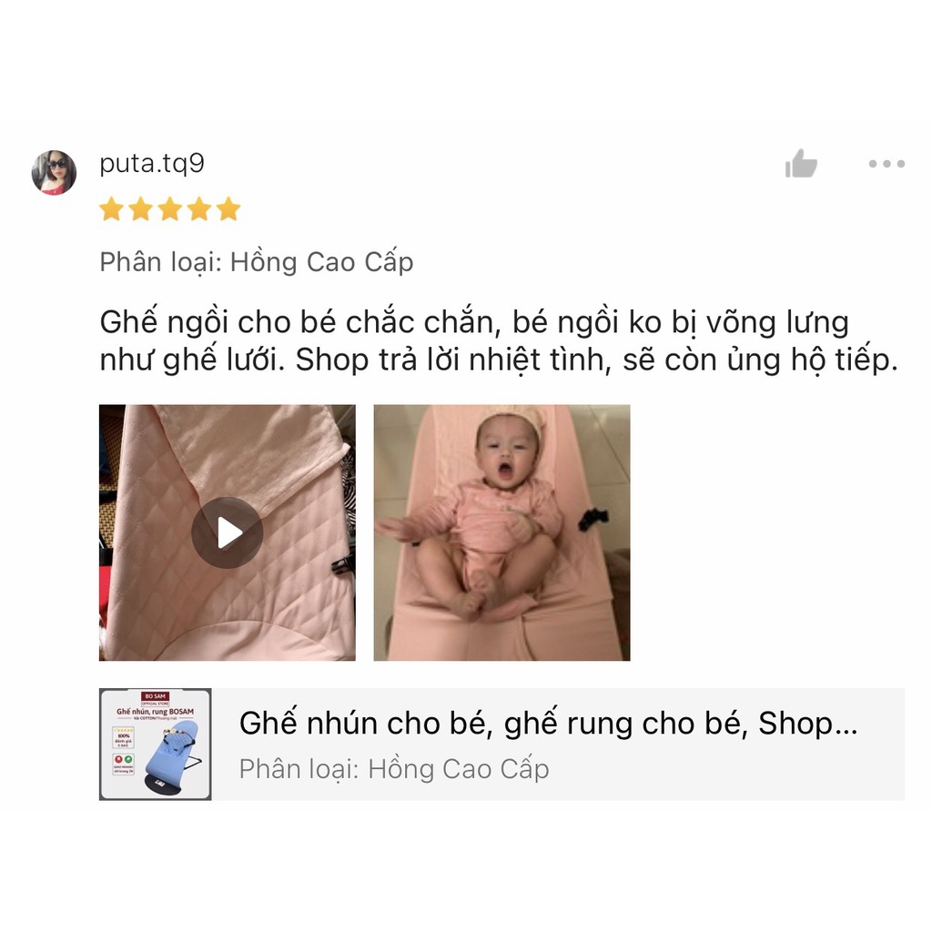 Vỏ bọc ghế nhún rung chống võng lưng cho trẻ sơ sinh, chất liệu cotton dày dặn thoáng mát cho bé, Shop Bố Sam