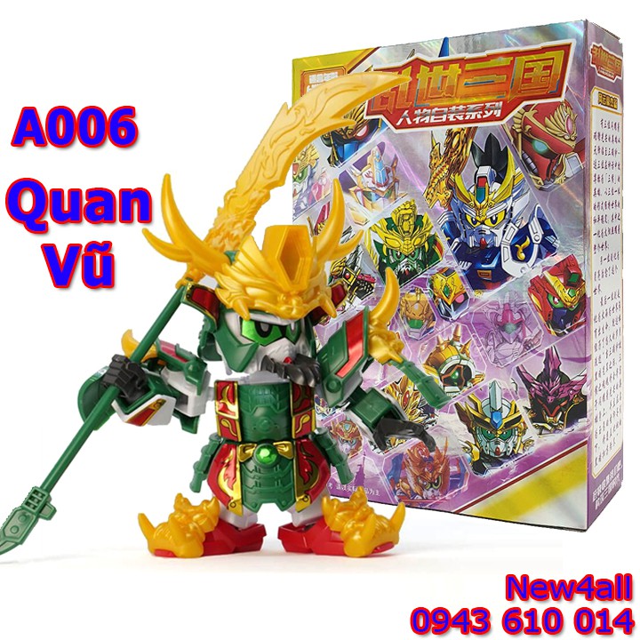 Gundam Quan Vũ SD BB A006 Unicorn Sangoku Soketsuden - Mô hình nhựa đồ chơi lắp ráp Anime Tam Quốc giá rẻ đẹp New4all