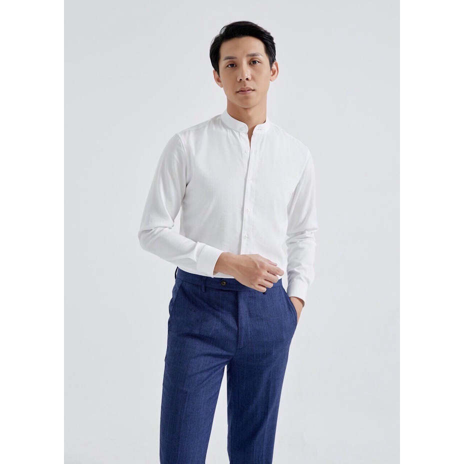 Áo Sơ Mi Nam Dài Tay Somi Cổ Tàu Thời Trang Công Sở Chất Vải Lụa Dày Đẹp Lên Phom Chuẩn Dáng Thoải Mái