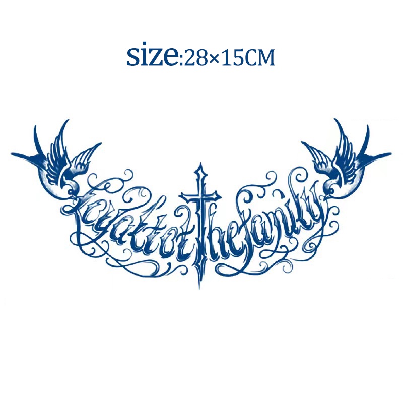 Hình Xăm Dán Tạm Thời Chống Nước Lâu Trôi 15 Ngày; 28cm * 15cm