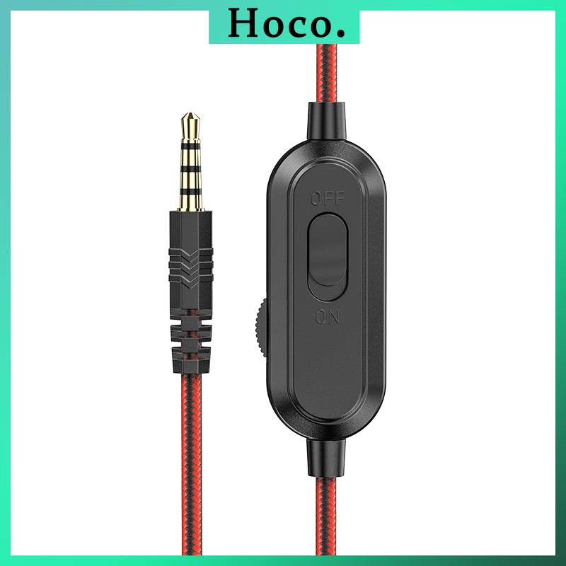 Tai nghe chụp tai có mic game hoco W103 điều chỉnh âm lượng chơi game pubg liên quân trên PC máy tính điện thoại laptop