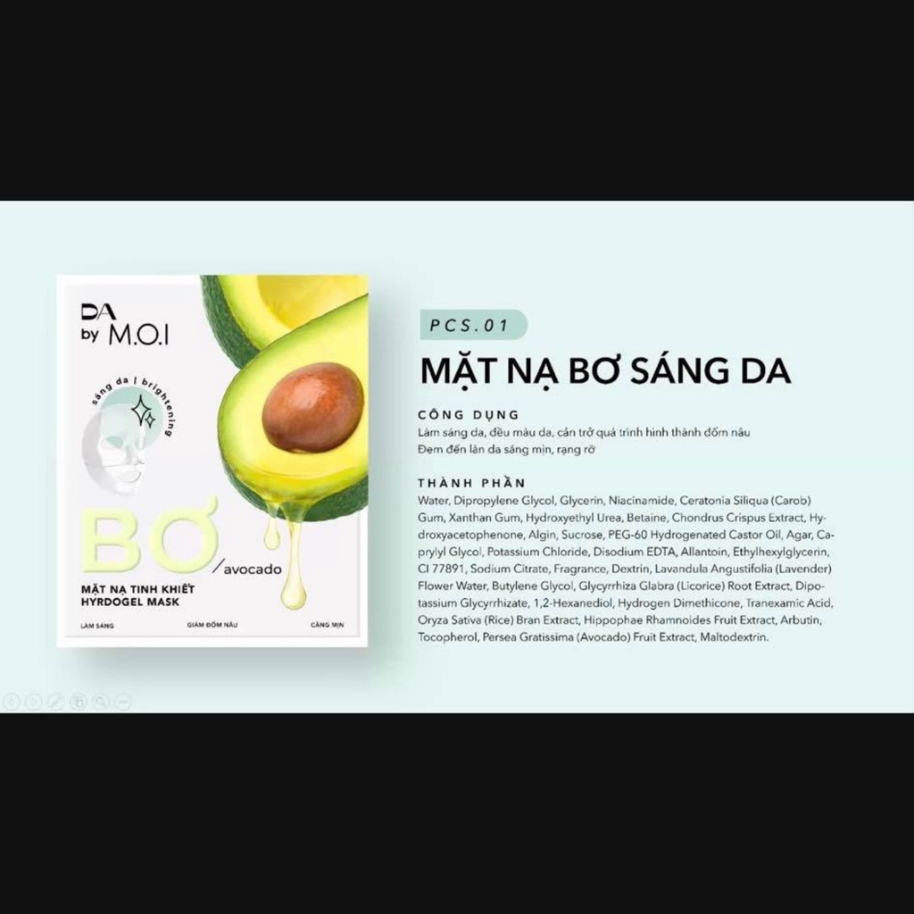 Mặt nạ bơ tinh khiết dạng gel M.O.I Cosmetics 10g