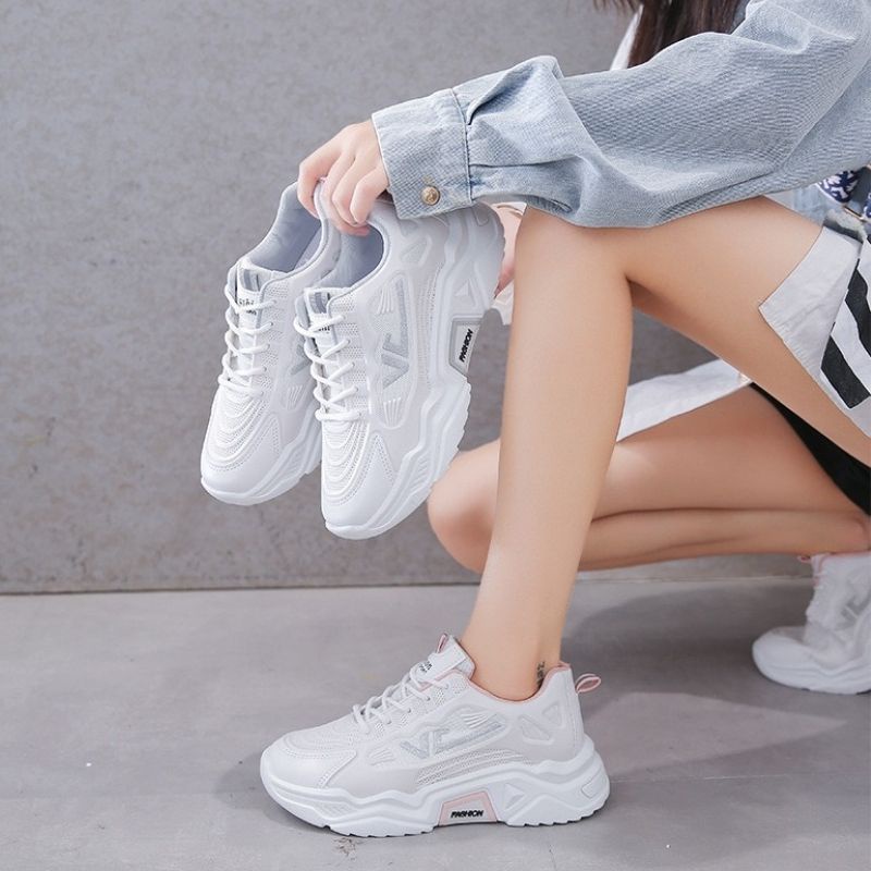 Giày Nữ GN50 Giày Thể Thao Sneakers Giày Độn Đế Nữ 3-4Cm Hottrend Dành Cho Bạn Trẻ Năng Động Cá Tính Và Tăng Chiều Cao