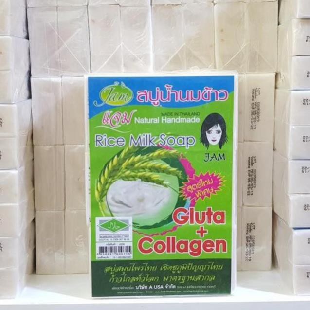 Xà Phòng Cám Gạo Trắng Da Thái Lan Jam Rice Milk Soap