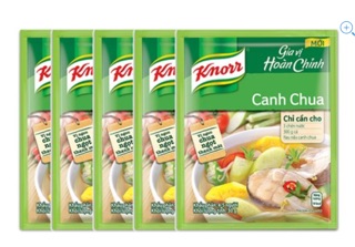 Lốc 5 gói Gia vị Canh Chua Knorr gói 30g
