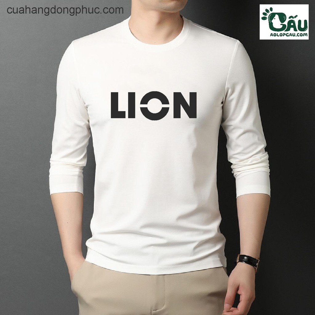 Áo thun tay dài Gấu 194 vải coton dày dặn, mềm mịn, co dãn - form regular - LION | BigBuy360 - bigbuy360.vn