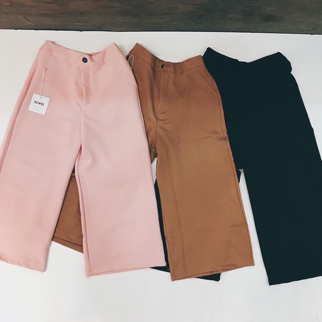 Quần culottes trơn (Ảnh thật shop chụp)