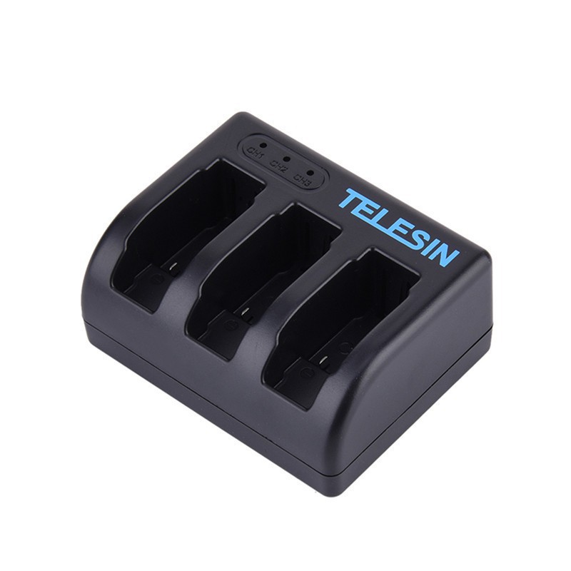 Telesin 3 Channel USB Battery Charger with USB Cable for GoPro Hero5