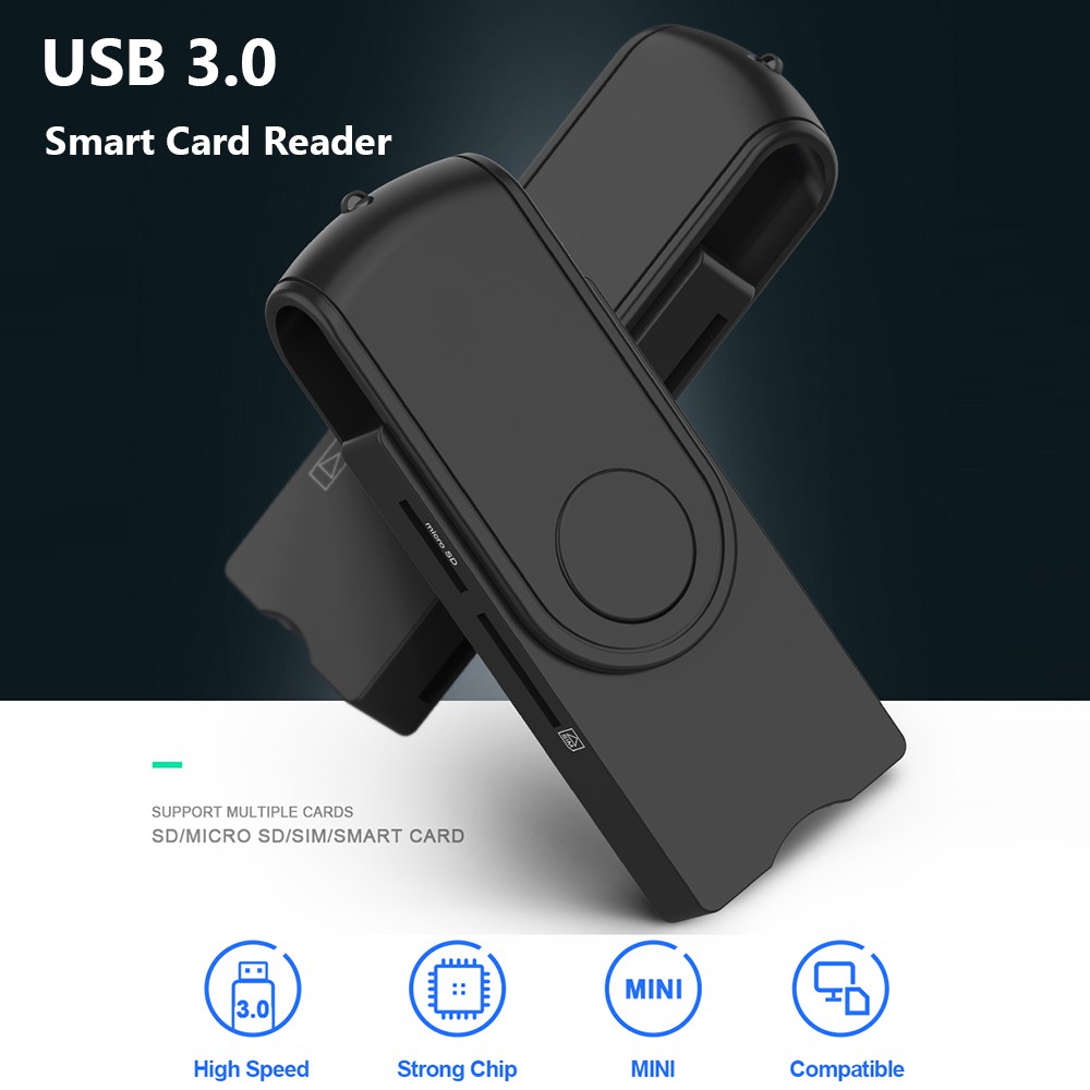 CHINK Adapter Card Reader Dni Citizen USB 3.0 2.0 ID Bank Connector SIM Cloner Electronic Tax EMV DNIE Micro SD TF Memory