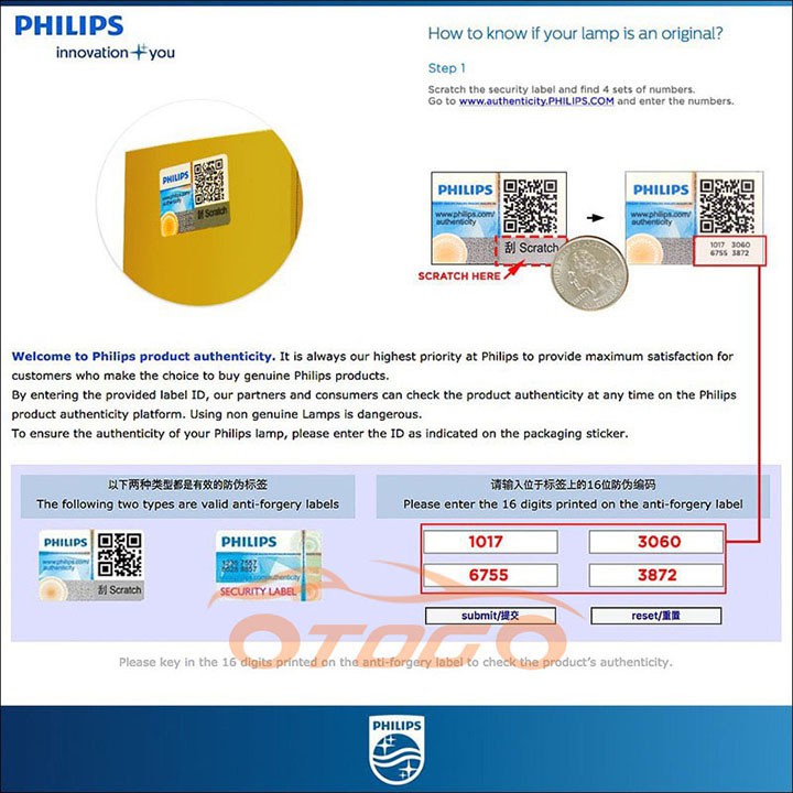 Bóng Xenon Philips Chân D1S Chính Hãng , Bảo Hành 3 Năm