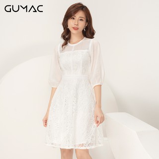 Đầm xòe ren phối tay DA9108 GUMAC