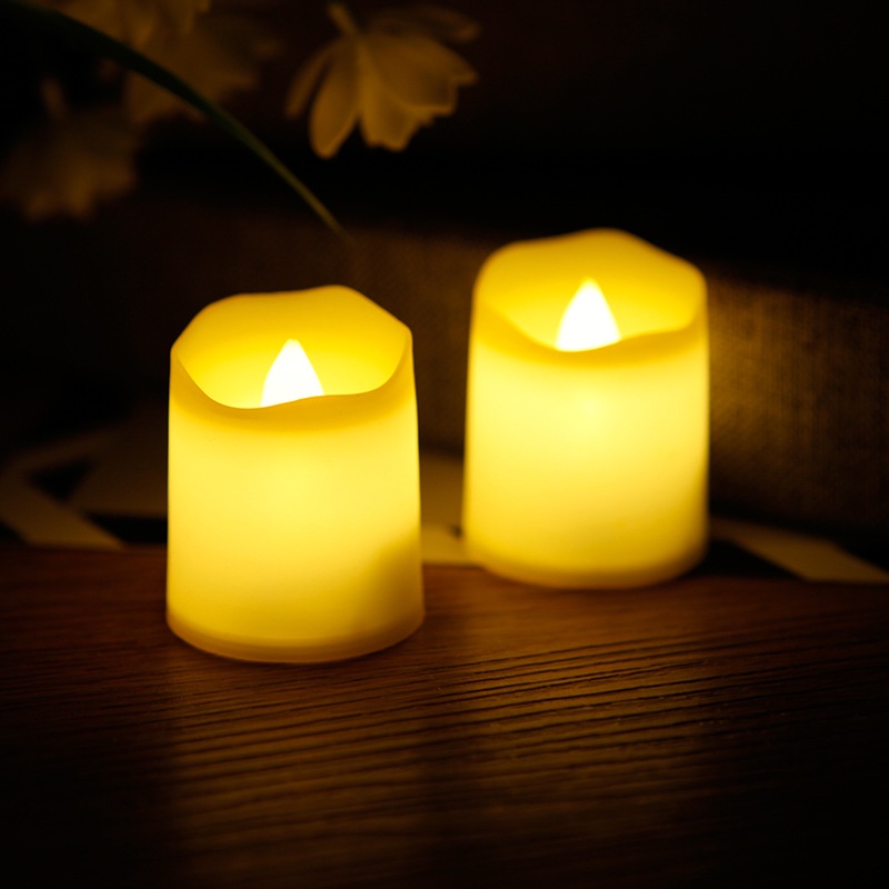 1Pc LED Simulation Candles Light/Battery Powered Flameless Tea Wax Light/Party Decoration Candle Lamp/Flashing
