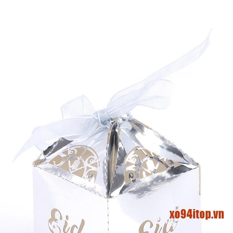 XOTOP 10/50PCs Eid Mubarak Candy Box DIY Party Gift Islamic Muslim al-Fitr Eid D