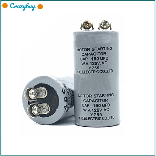 Tụ Điện Động Cơ CR Xi Lanh 150MFD 125VAC Chất Lượng Cao