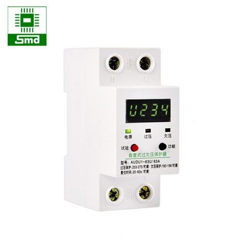 Aptomat bảo vệ quá áp, sụt áp có cài đặt thời gian và điện áp