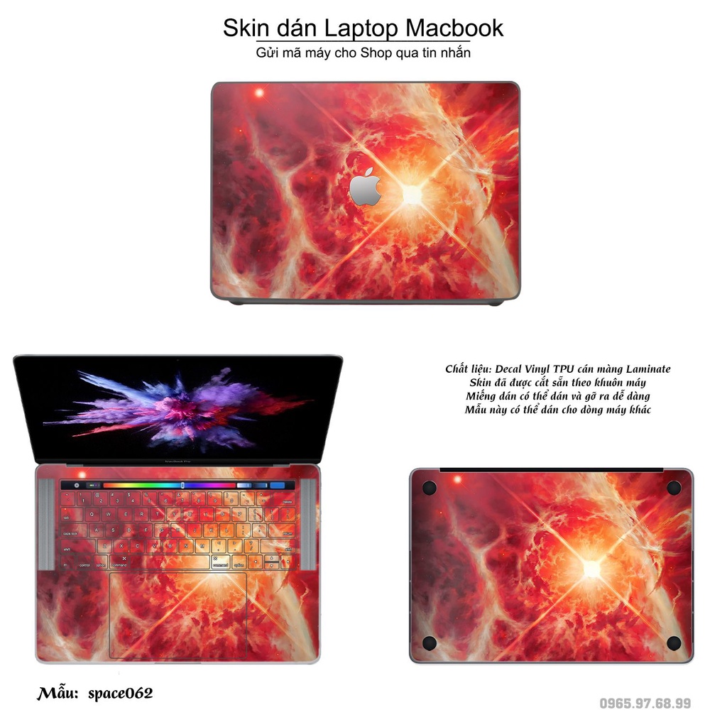 Skin dán Macbook mẫu không gian (đã cắt sẵn, inbox mã máy cho shop)