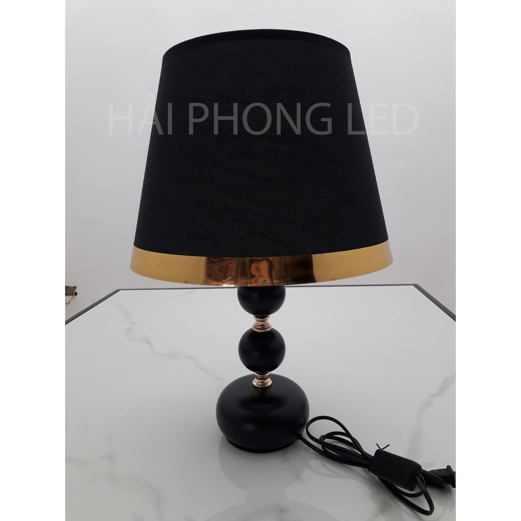 Đèn ngủ để bàn phong cách vintage hiện đại quý phái, sang trọng cho phòng ngủ nhà bạn Đen decor phòng thiết kế độc đáo