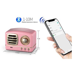 Freeship 50k (Xả lỗ) Loa di động bluetooth HM11-BT01 phong cách cổ điển hỗ trợ khe cắm USB, thẻ nhớ, TF xịn, sang trọng