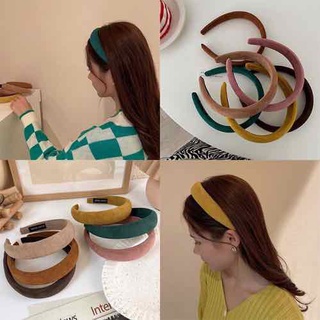 Băng đô bản rộng màu trơn đơn giản phong cách Hàn Quốc cổ điển