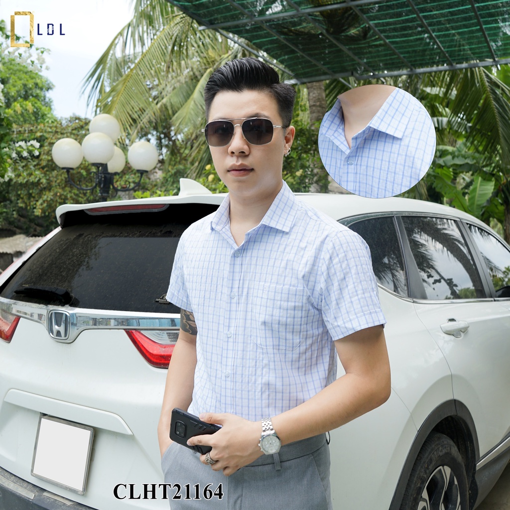 Áo So Mi Nam Công Sở Sọc Ô BamBoo , Mềm Mịn, Thoáng Mát, Hạn Chế Nhăn Nhàu