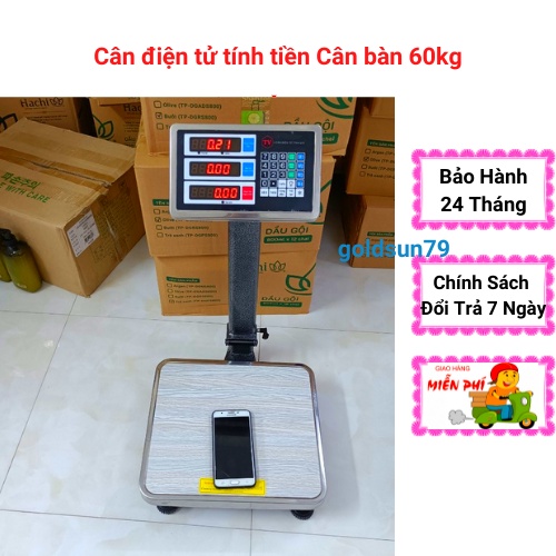 cân tính tiền điện tử cân bàn 60kg bàn phím tiếng việt ( bảo hành 24 tháng )