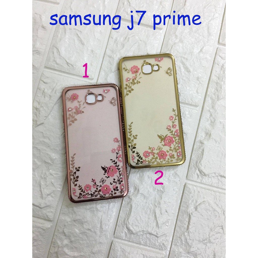 Ốp lưng thời trang dẻo đính đá cho samsung J7 prime