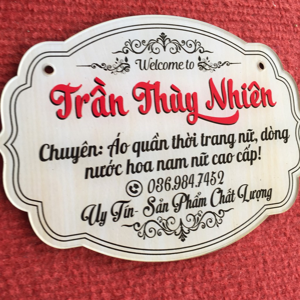 Bảng hiệu mica trang trí shop - Thiết kế in thông tin theo yêu cầu - Phụ kiện chụp ảnh sản phẩm chống trộm ảnh