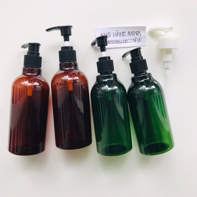 50 chai 200ml/ 250ml/ 300ml nhấn nhỏ giọt xịt xà bông,dầu gội - combo 50 chai nhựa pet chiết mỹ phẩm trong suốt / nâu