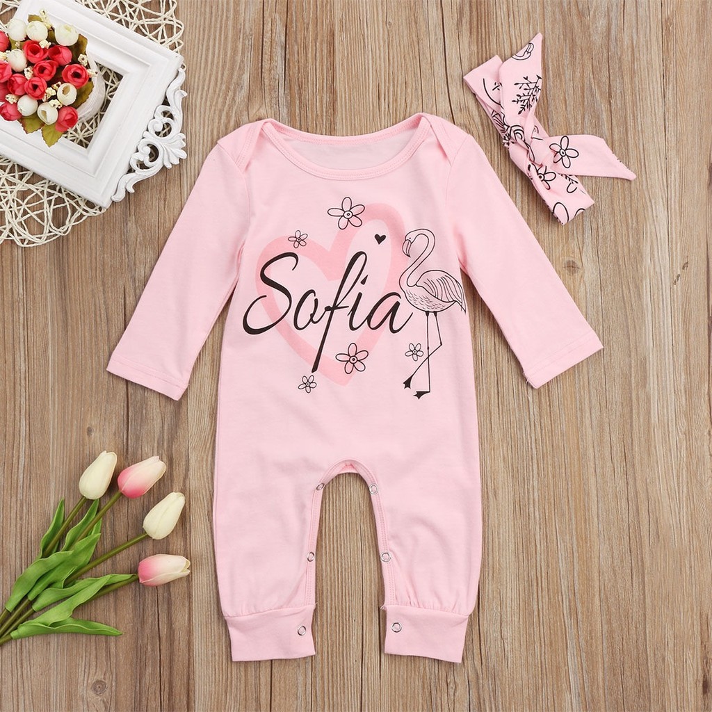 Bộ đồ liền cotton xinh xắn cho bé gái