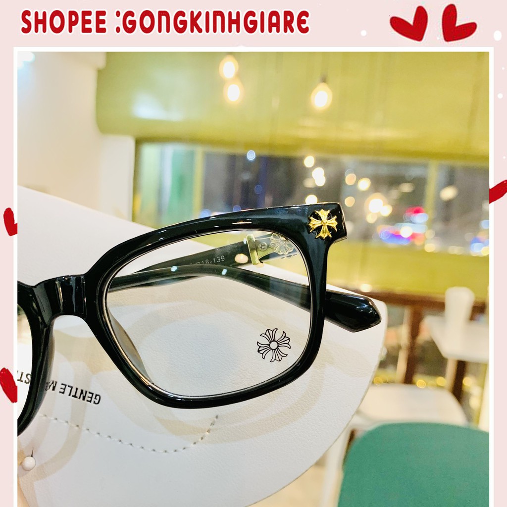 Gọng kính vuông nhựa bản dày nam nữ Emilie eyewear phụ kiện thời trang 2273