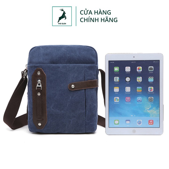 Túi đeo chéo nam đẹp cao cấp - túi canvas đeo chéo nam đựng Ipad Pro 11 2020 THE GLEN TG401 , điện thoại, ví