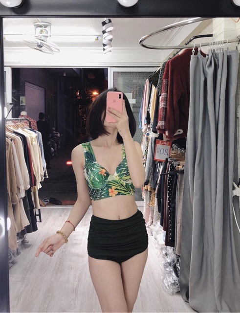 Bikini hai mảnh xanh lá đẹp mặc đi biển sexy | BigBuy360 - bigbuy360.vn
