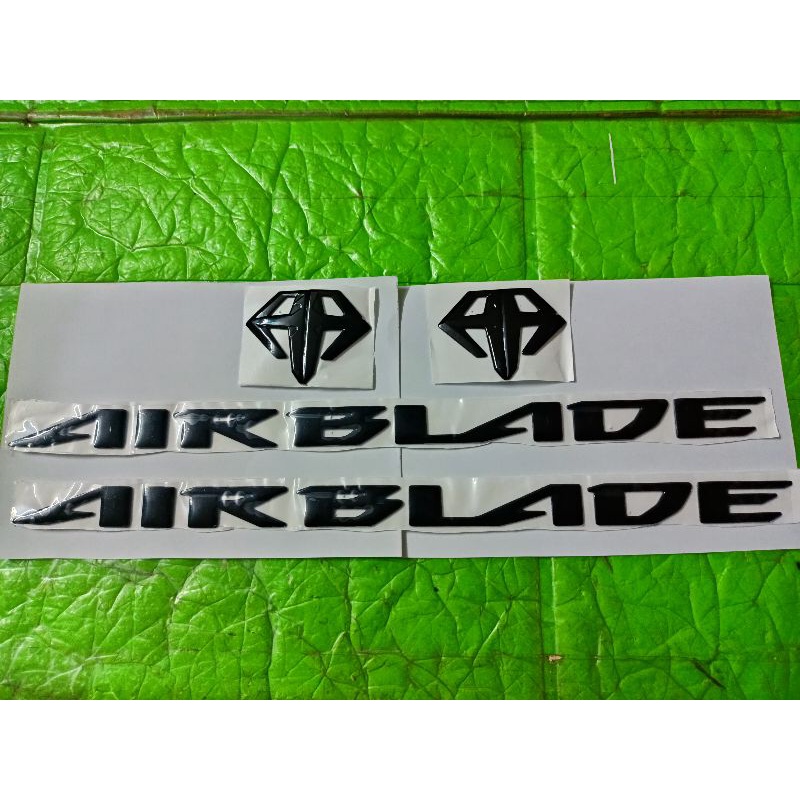 Bộ chữ nổi AirBlade và lô gô kim cương đen bóng new