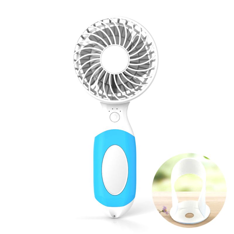 Quạt Mini Cầm Tay Có Gương Trang Điểm Sạc USB Tiện Lợi