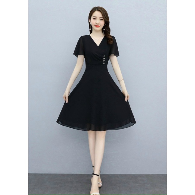 (HCM) Đầm xoè voan chiffoan hàng cao cấp thời trang hàn quốc siêu xinh xắn , tiểu thư hàn quốc KME STORE