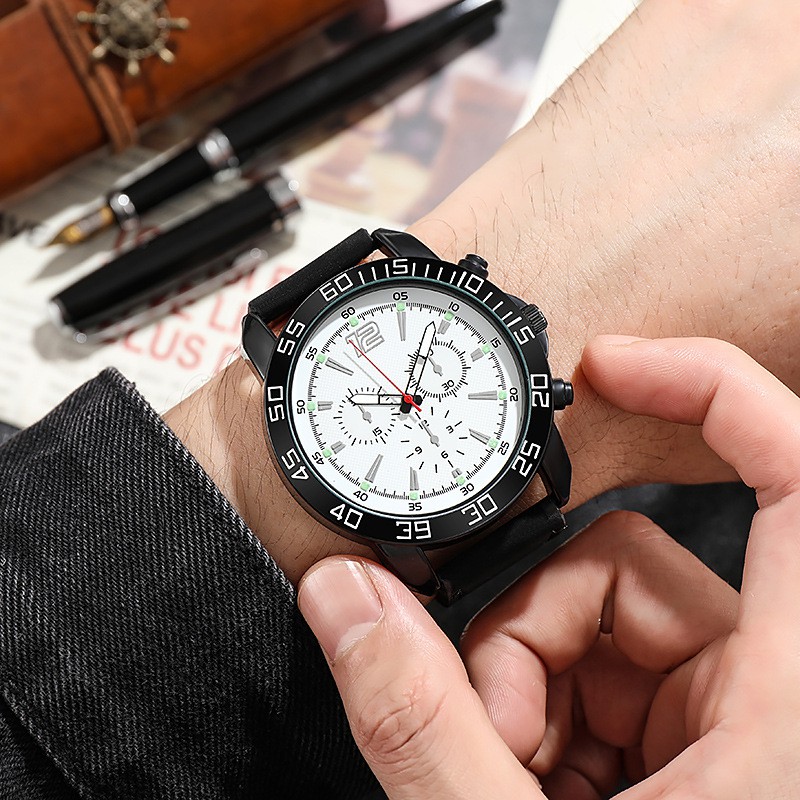 Đồng hồ nam DZINER dây da chính hãng NAD16 mặt tròn thể thao giá rẻ LINDO