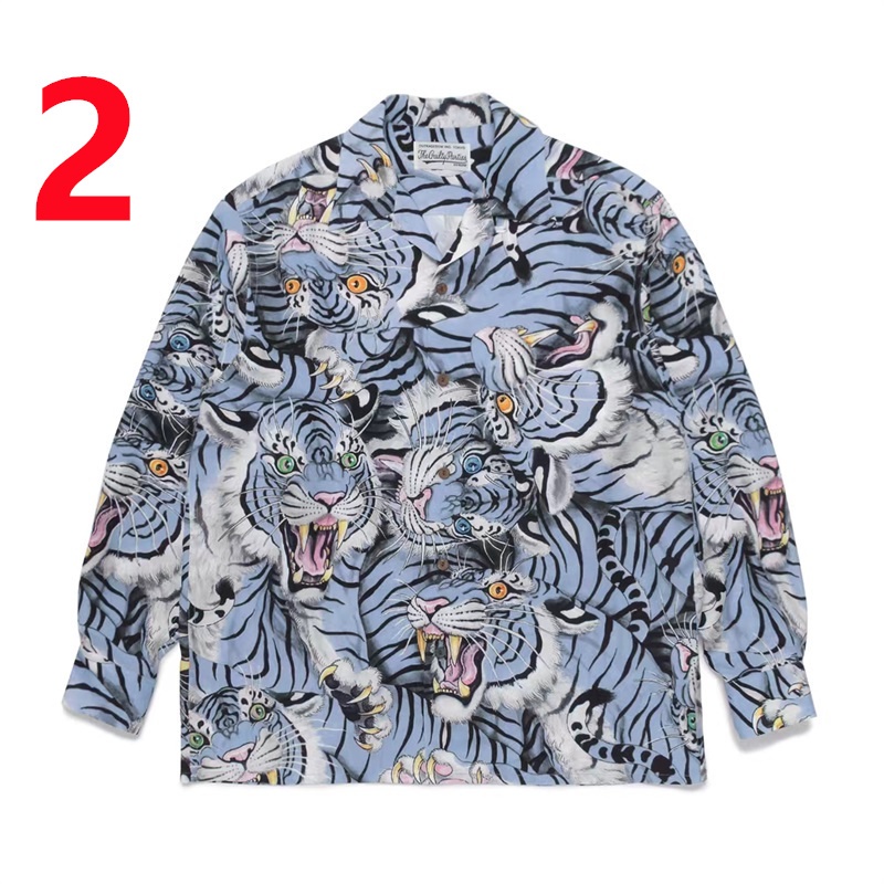 Bán Chạy Nhất Áo Sơ Mi Unisex Tay Dài In Hình Hổ Kích Thước Lớn WACKO MARIA Cho Nam Và Nữ