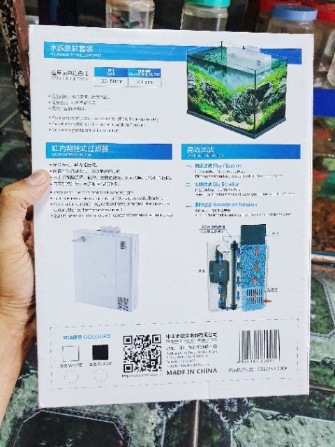 BỘ LỌC KẸP HỒ CÁ SOBO WP500H CHO HỒ THỦY SINH KHÔNG KIỀNG 40 ĐẾN 50CM