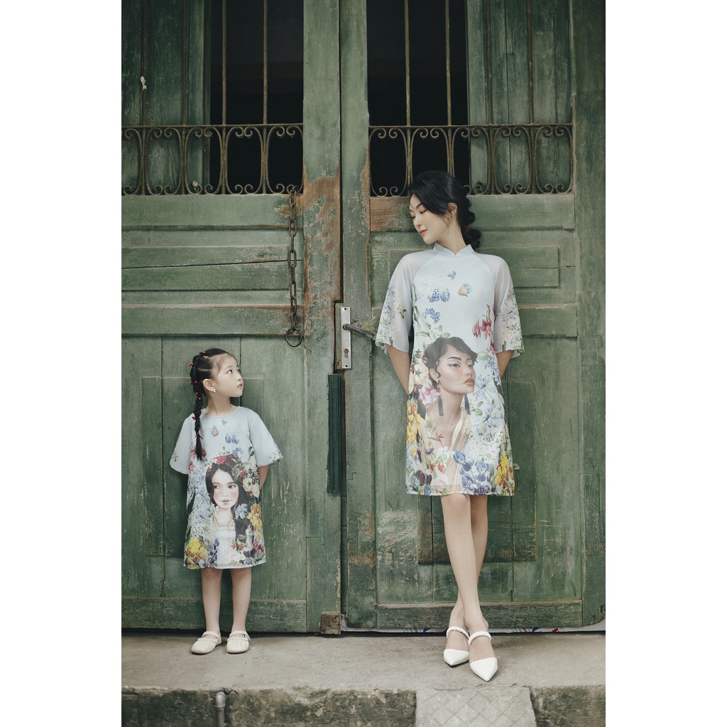 Váy suông kid xanh thiên thanh 1AD4003 ADORE DRESS